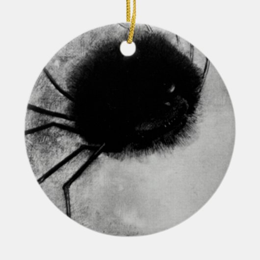 Spider glimlachen door Odilon Redon,  Halloween Keramisch Ornament (Voorkant)