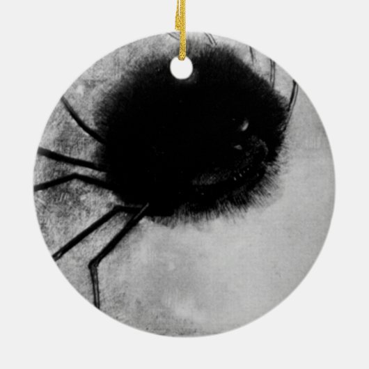 Spider glimlachen door Odilon Redon,  Halloween Keramisch Ornament (Achterkant)