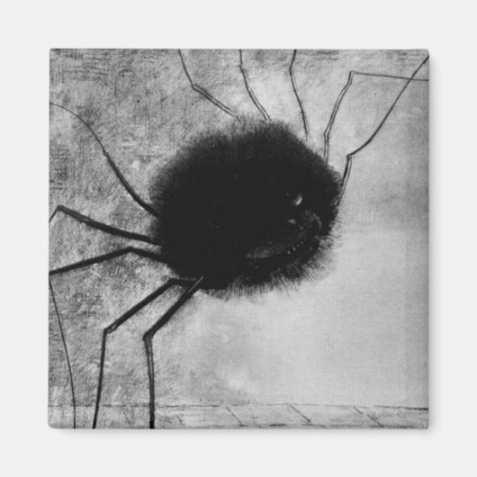 Spider glimlachen door Odilon Redon,  Halloween Magneet (Voorkant)