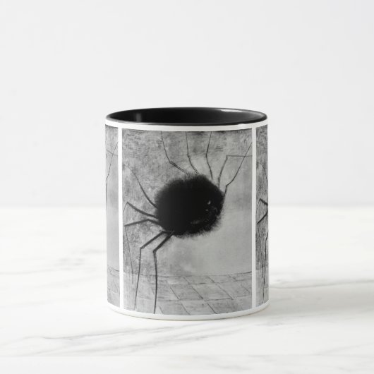 Spider glimlachen door Odilon Redon, Halloween Mok (Midden)