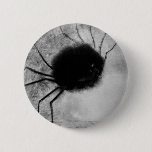 Spider glimlachen door Odilon Redon,  Halloween Ronde Button 5,7 Cm