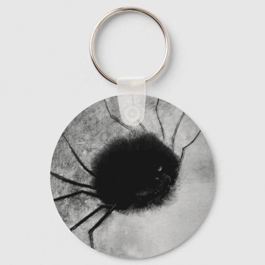 Spider glimlachen door Odilon Redon,  Halloween Sleutelhanger (Voorkant)