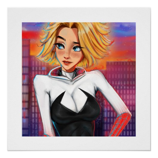 Spider Gwen Print Perfect Poster (Voorkant)
