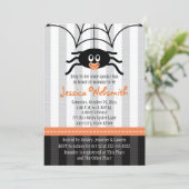 Spider Halloween Baby Shower Invitaties Kaart (Staand voorkant)