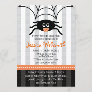 Spider Halloween Baby Shower Invitaties Kaart