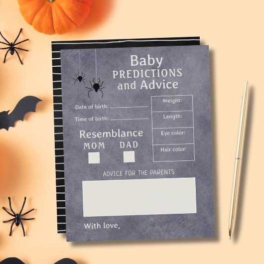Spider Halloween Baby shower voorspellingen en adv