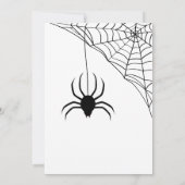 Spider Halloween Costume Party Kaart (Achterkant)