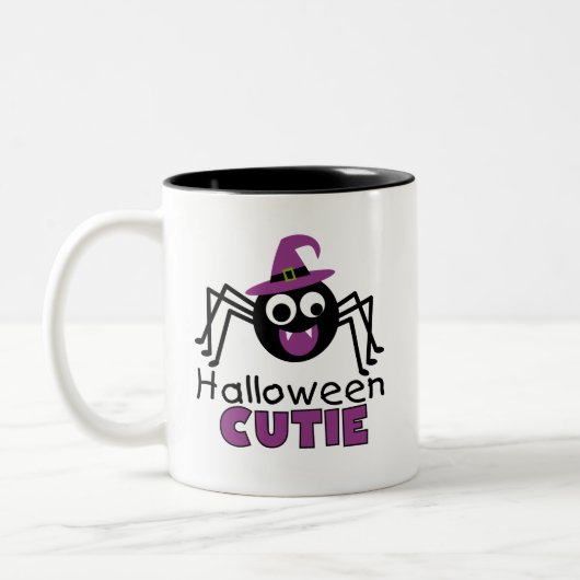 Spider Halloween Cutie Tweekleurige Koffiemok (Links)