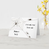Spider Halloween Kaart (Gele Bloem)