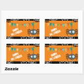 Spider Halloween Kinder Rechthoekige Sticker (Vel)