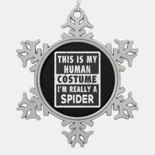 Spider Halloween kostuum Grappige Spider kostuum c Tin Sneeuwvlok Ornament