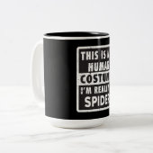 Spider Halloween kostuum Grappige Spider kostuum c Tweekleurige Koffiemok (Voorkant links)