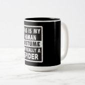 Spider Halloween kostuum Grappige Spider kostuum c Tweekleurige Koffiemok (Voorkant rechts)