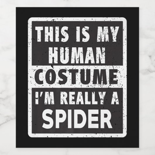 Spider Halloween kostuum Grappige Spider kostuum c Wijn Etiket (Enkel label)