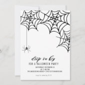 SPIDER HALLOWEEN PARTIJINVITATIE KAART (Voorkant)