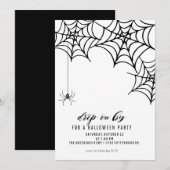 SPIDER HALLOWEEN PARTIJINVITATIE KAART (Voorkant / Achterkant)