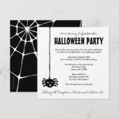 Spider Halloween Party Invitation - Square Kaart (Voorkant / Achterkant)