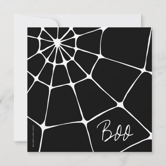 Spider Halloween Party Invitation - Square Kaart (Achterkant)