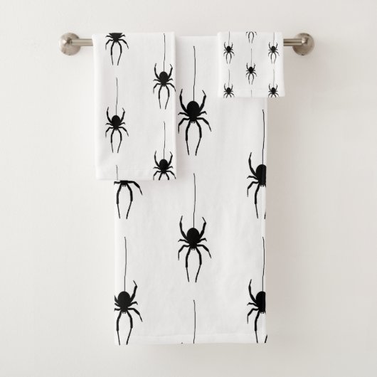 Spider Halloween Spooky Pattern Bath Towel Set Bad Handdoek (Insitu)
