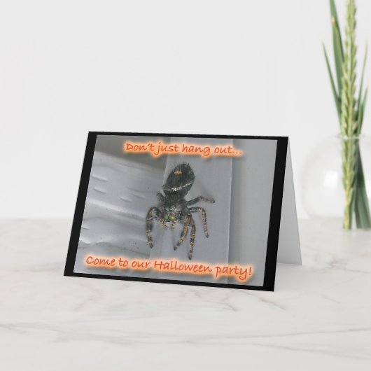 Spider Halloween Uitnodiging (Voorkant)