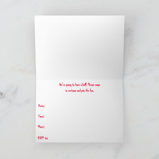 Spider Halloween Uitnodiging (Binnen)