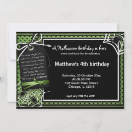 Spider Halloween Verjaardag Kaart