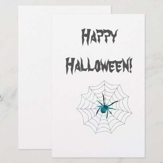 Spider Happy Halloween! Briefpapier (Voorkant / Achterkant)