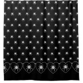 Spider Heart Border Shower Curtain Douchegordijn (Voorkant)