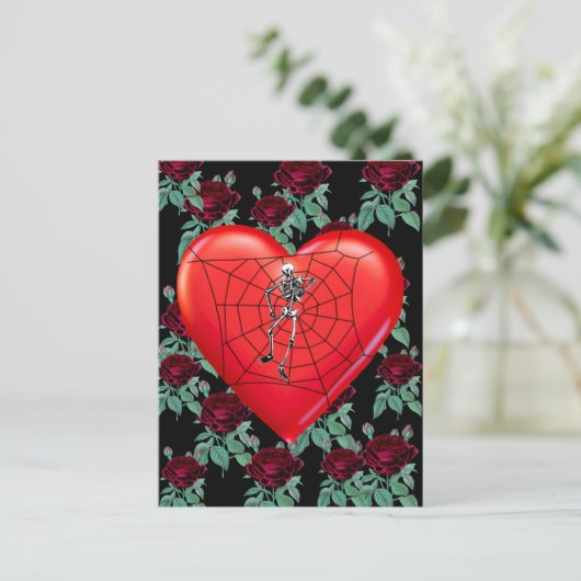 Spider Heart Briefkaart (Staand voorkant)