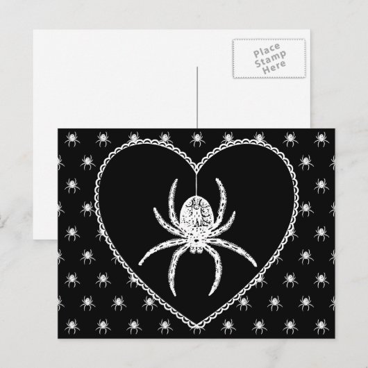 Spider Heart Briefkaart (Voorkant / Achterkant)