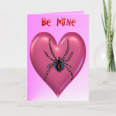Spider Heart Valentijn Kaart (Voorkant)