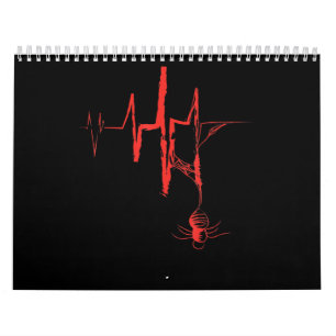 Spider Heartbeat Halloween Party Rood en Bloody Kalender