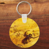 Spider in baltisch ambergeel sleutelhanger (Voorkant)
