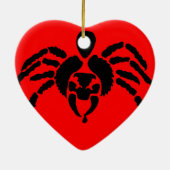 Spider in rood keramisch ornament (Achterkant)