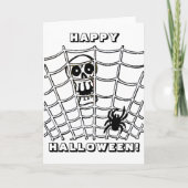 Spider in Web met Skull Kaart (Voorkant)