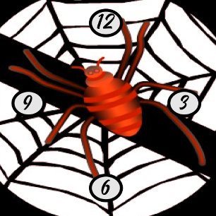 Spider in webwatch horloge