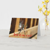 Spider in zijn web - kom langs voor een bezoek! kaart (Gele Bloem)