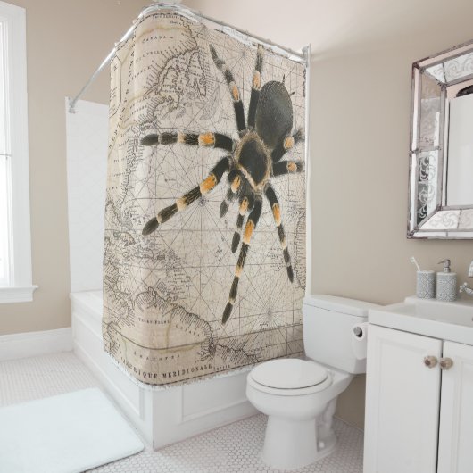 Spider-kaart Douchegordijn (In situ)