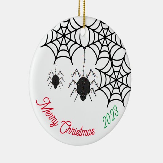 Spider kerst keramisch ornament (Rechts)