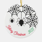 Spider kerst keramisch ornament (Voorkant)