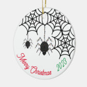 Spider kerst keramisch ornament (Links)