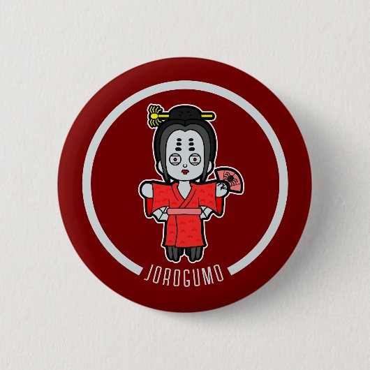 Spider Lady Jorogumo | Japanese Yokai Ronde Button 5,7 Cm (Voorkant)