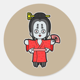 Spider Lady Jorogumo- Japans Yokai Ronde Sticker