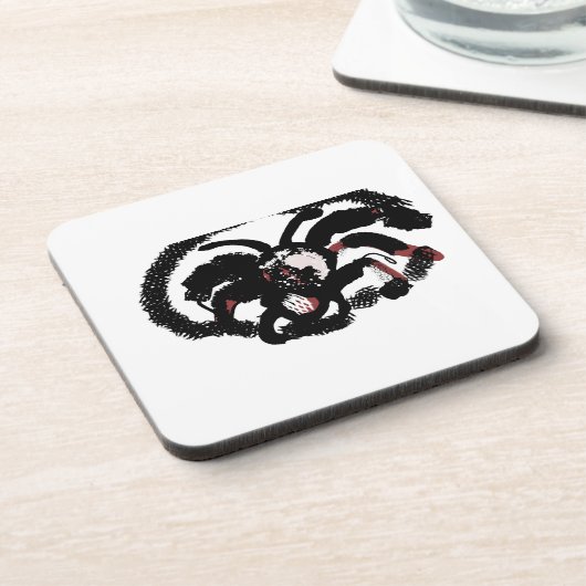 Spider latte joy bier onderzetter (Linkerzijde)