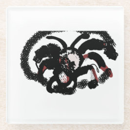 Spider latte joy glazen onderzetter