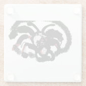 Spider latte joy glazen onderzetter (Achterkant)