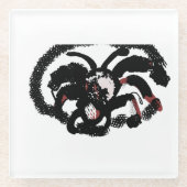 Spider latte joy glazen onderzetter (Voorkant)
