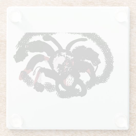 Spider latte joy glazen onderzetter (Achterkant)