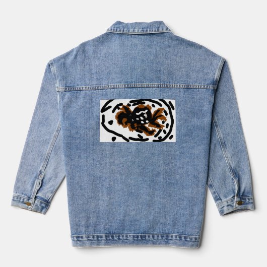 Spider Latte liefde Denim Jacket (Achterkant)