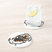 Spider Latte liefde Zandsteen Onderzetter (Zijkant)